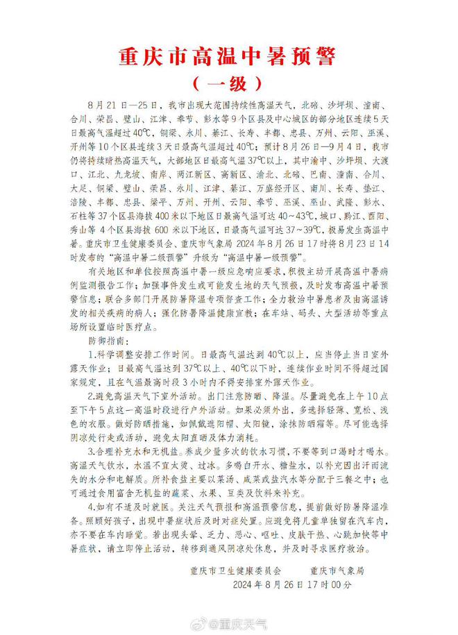 警 专家解答如何应对高温中的各种症状凯时尊龙最新网站重庆发布中暑最高预